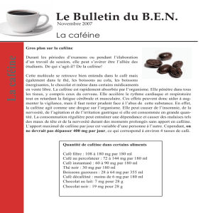 Le Bulletin du B.E.N. La caféine