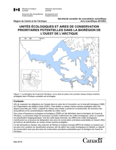 Unités écologiques et aires de conservation prioritaires potentielles