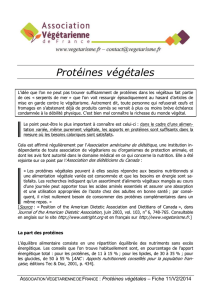 Protéines végétales - Association Végétarienne de France