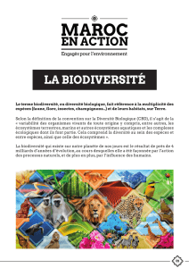 La biodiversité - Maroc en action