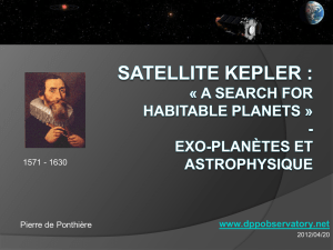 Satellite Kepler revisité