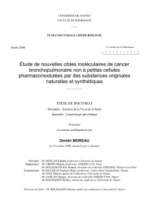 Etude de nouvelles cibles moleculaires de cancer - Archimer