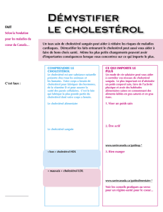Démystifier le cholestérol