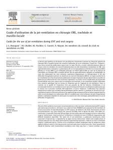 Guide dâ€™utilisation de la jet-ventilation en