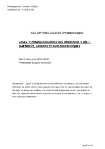UE3 APPAREIL DIGESTIF (Pharmacologie) BASES