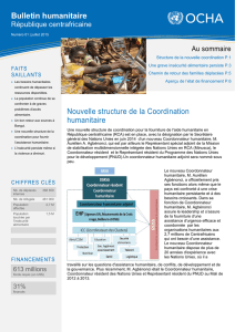 Nouvelle structure de la Coordination humanitaire