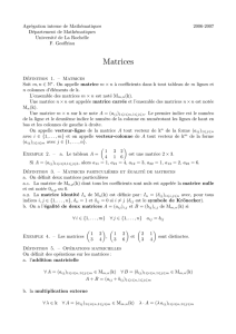 Matrices - Université de La Rochelle