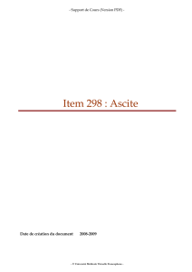 Item 298 : Ascite