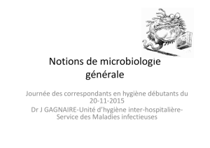 Notions de Microbiologie - CHU de Saint