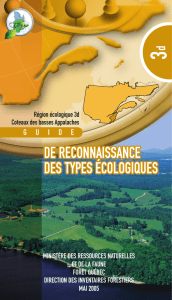 Région écologique 3d - Ministère des Forêts, de la Faune et des Parcs