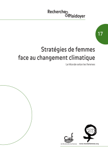 Stratégies de femmes face au changement climatique