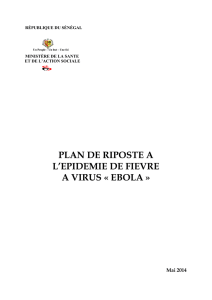 plan de riposte a l`epidemie de fievre a virus « ebola