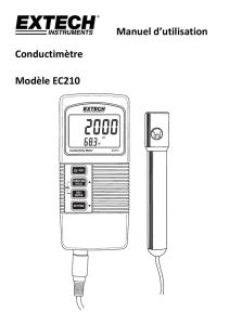 Manuel d`utilisation Conductimètre Modèle EC210