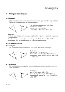 Triangles isométriques