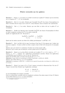 Fibrés vectoriels sur les sph`eres