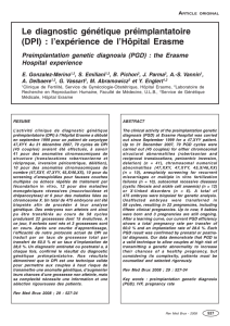 Le diagnostic génétique préimplantatoire (DPI)