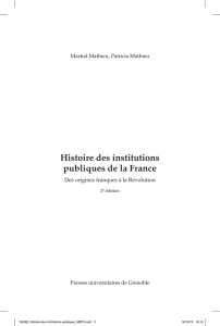 Histoire des institutions publiques de la France