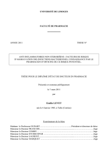 Anti-inflammatoires non stéroïdiens : facteurs de risque d