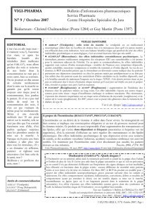 VIGI-PHARMA Bulletin d`informations pharmaceutiques Service