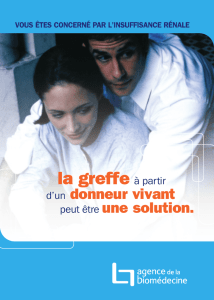 la greffe à partir - Fondation du rein