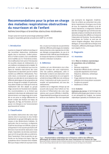 Recommandations pour la prise en charge des maladies