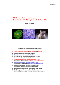 UE 2 « la cellule et les tissus » : Introduction à la Biologie et à la