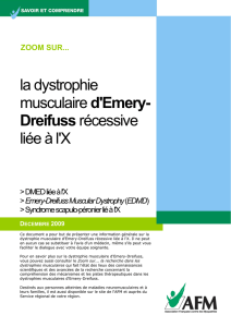 la dystrophie musculaire d`Emery- Dreifussrécessive - AFM
