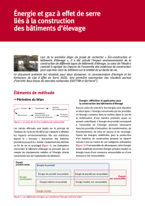 Energie et gaz à effet de serre liés à la construction des bâtiments d