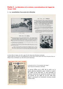 La libération et la victoire, concrétisations de lʼappel du 18 juin 1940