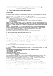 Anévrysme de l`aorte thoracique, dissection