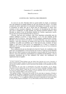 Le rituel de l`ἱκετεία chez Hérodote. - Université Paris