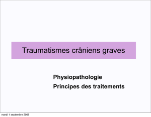 Physiopathologie et traitement du TC grave (2005)