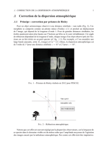 .1 Correction de la dispersion atmosphérique