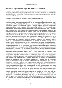 Questions/Réponse au sujet des pompes à chaleur