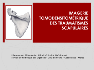 imagerie tomodensitométrique des traumatismes scapulaires