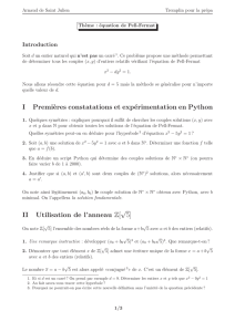 Equation de Pell-Fermat - Site Personnel de Arnaud de Saint Julien