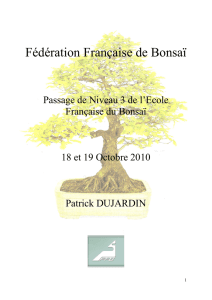 le chêne - Fédération Française de Bonsaï
