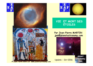 VIE ET MORT DES ÉTOILES