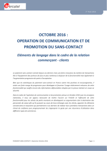 OCTOBRE 2016 : OPERATION DE COMMUNICATION ET DE