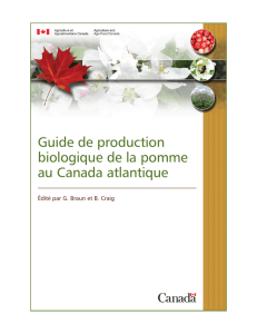 Guide de production biologique de la pomme au Canada atlantique