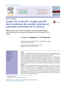 Sondes JFil et MiniJFil : progrès décisifs dans la tolérance des