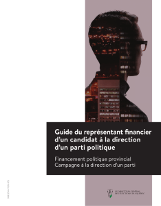 Guide du représentant financier d`un candidat à