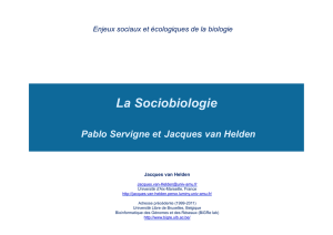 La Sociobiologie