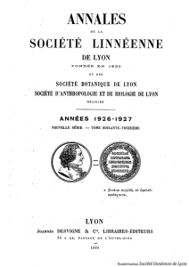 étages végétatifs - Société linnéenne de Lyon