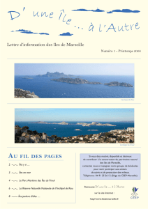 au fil des pages - Iles de Marseille