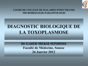 Conférence: Rappel parasitologique Dr Gaied