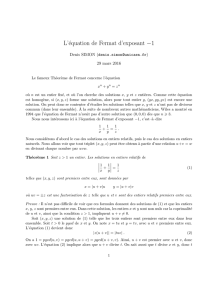 L`équation de Fermat d`exposant −1