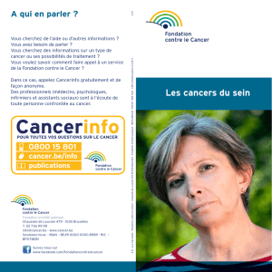 Télécharger le PDF - Fondation contre le Cancer