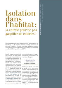 Isolation dans l`habitat : la chimie pour ne pas