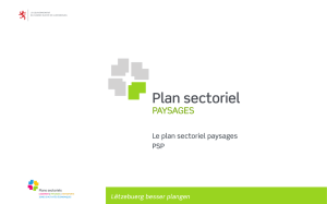 Le plan sectoriel paysages PSP